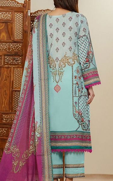 Vs Textile Turquoise Lawn Suit | Pakistani Lawn Dress in USA- Image 2