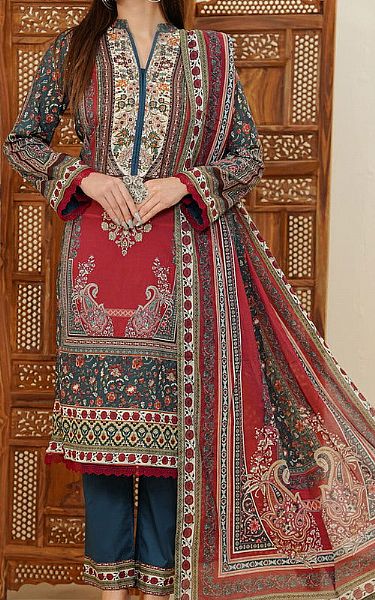 Vs Textile Multicolor Lawn Suit | Pakistani Lawn Dress in USA- Image 1