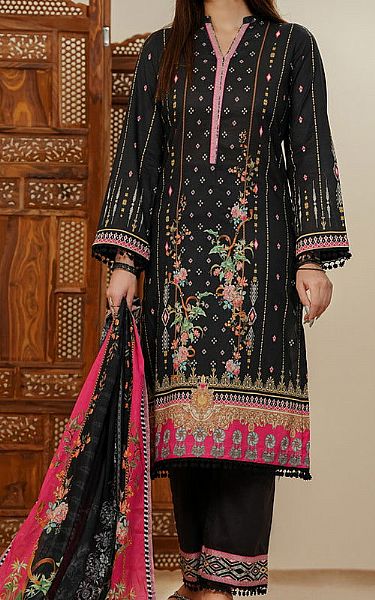 Vs Textile Black Lawn Suit | Pakistani Lawn Dress in USA- Image 1