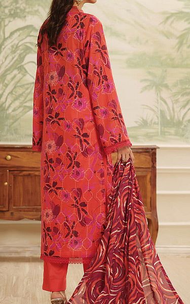 Vs Textile Brick Red Lawn Suit | Pakistani Lawn Dress in USA- Image 2
