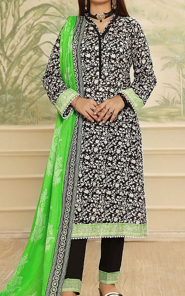 Vs Textile Black Lawn Suit | Pakistani Lawn Dress in USA- Image 1