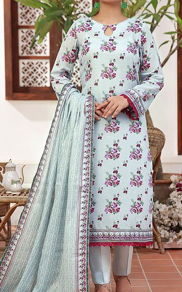 Vs Textile Sky Blue Lawn Suit | Pakistani Lawn Dress in USA- Image 1