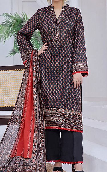 Vs Textile Black Lawn Suit | Pakistani Lawn Dress in USA- Image 1