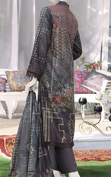 Vs Textile Dark Grey Shimmery Suit | Pakistani Winter Dresses- Image 2