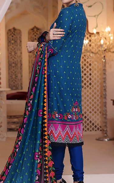 Vs Textile Royal Blue Lawn Suit | Pakistani Lawn Suits- Image 2