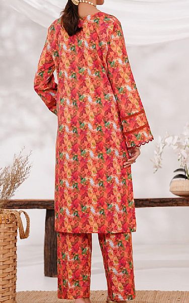 Vs Textile Orange Cambric Suit (2 pcs) | Pakistani Winter Dresses in USA- Image 2
