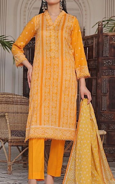 Vs Textile Cadmium Orange Lawn Suit | Pakistani Lawn Dress in USA- Image 1