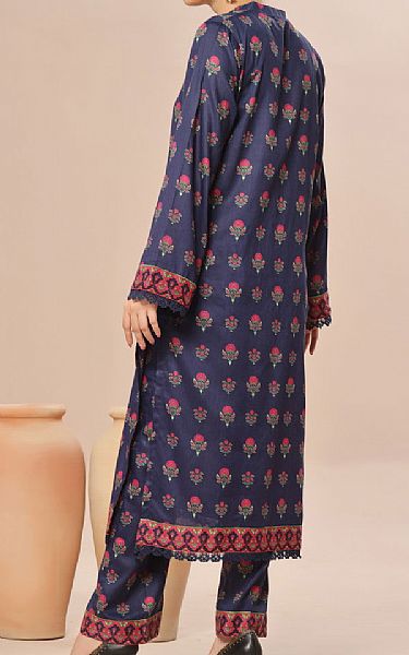 Vs Textile Navy Cambric Suit (2 Pcs) | Pakistani Winter Dresses in USA- Image 2