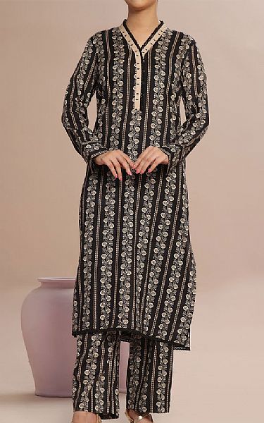 Vs Textile Black Cambric Suit (2 Pcs) | Pakistani Winter Dresses in USA- Image 1