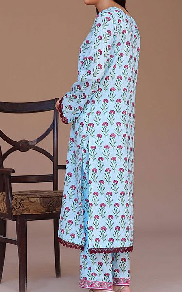 Vs Textile Tropical Blue Cambric Suit (2 Pcs) | Pakistani Winter Dresses in USA- Image 2