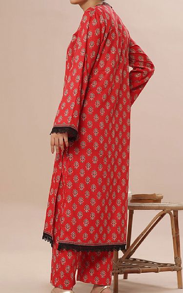 Vs Textile Ruby Red Cambric Suit (2 Pcs) | Pakistani Winter Dresses in USA- Image 2