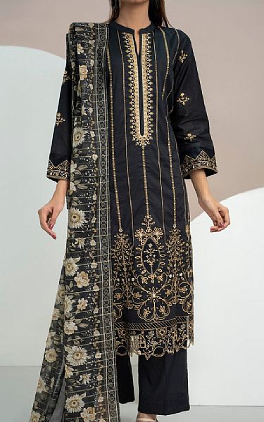 Vs Textile Black Cotton Suit | Pakistani Winter Dresses in USA- Image 1