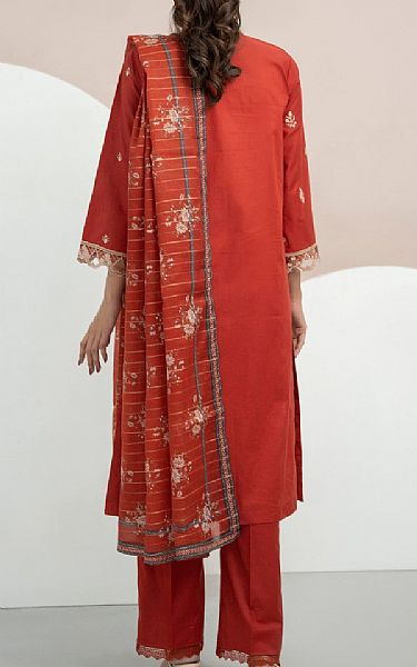 Vs Textile Persian Red Cotton Suit | Pakistani Winter Dresses in USA- Image 2