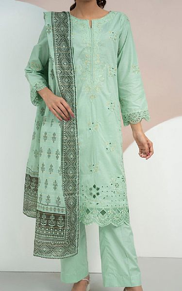 Vs Textile Mint Green Cotton Suit | Pakistani Winter Dresses in USA- Image 1