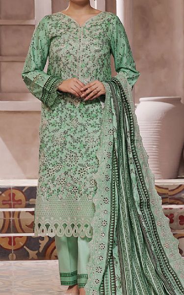 Vs Textile Mint Cottlel Suit | Pakistani Winter Dresses in USA- Image 1