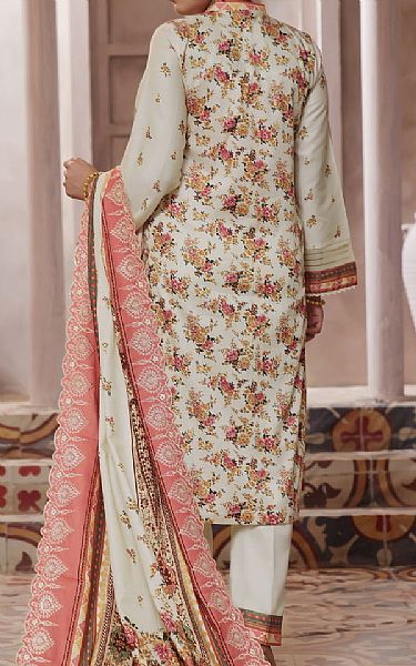 Vs Textile Off-white Green Cottlel Suit | Pakistani Winter Dresses in USA- Image 2