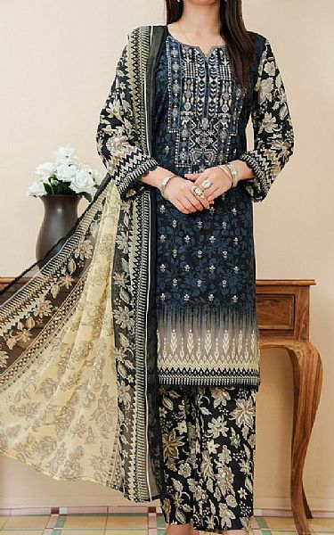 Vs Textile Black Lawn Suit | Pakistani Lawn Dress in USA- Image 1