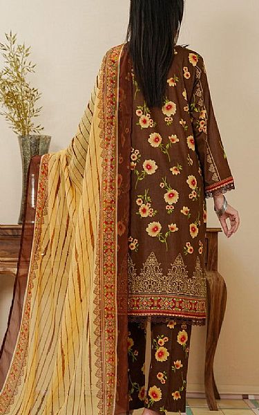 Vs Textile Brown Lawn Suit | Pakistani Lawn Dress in USA- Image 2