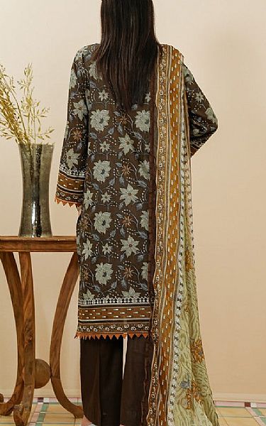 Vs Textile Brown Lawn Suit | Pakistani Lawn Dress in USA- Image 2
