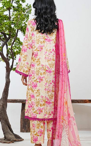 Vs Textile Ivory/Pink Lawn Suit | Pakistani Lawn Dress in USA- Image 2