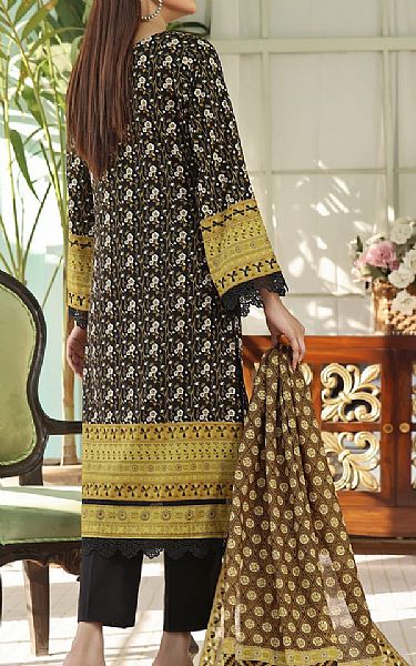 Vs Textile Black/Olive Lawn Suit | Pakistani Lawn Suits- Image 2