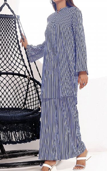 Vs Textile Royal Blue Cambric Suit (2 Pcs) | Pakistani Winter Dresses in USA- Image 2
