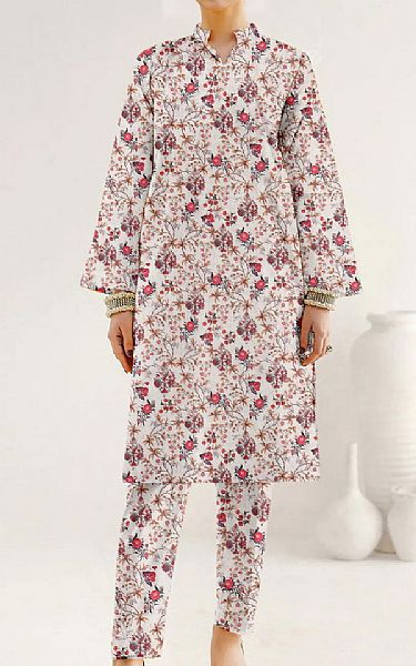 Vs Textile Off-white Cambric Suit (2 Pcs) | Pakistani Winter Dresses in USA- Image 1