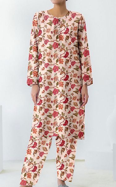 Vs Textile Peach Cambric Suit (2 Pcs) | Pakistani Winter Dresses in USA- Image 1