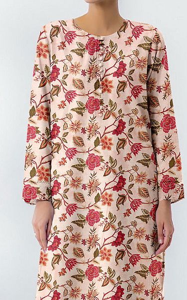 Vs Textile Peach Cambric Suit (2 Pcs) | Pakistani Winter Dresses in USA- Image 2