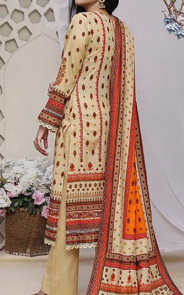 Vs Textile Sand Gold Lawn Suit | Pakistani Lawn Dress in USA- Image 2