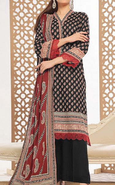 Vs Textile Black Lawn Suit | Pakistani Lawn Dress in USA- Image 1