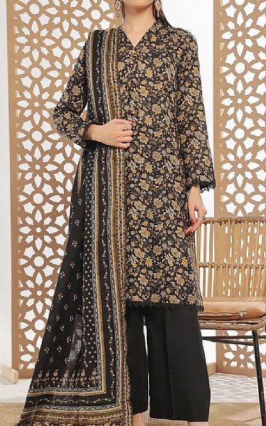 Vs Textile Black Lawn Suit | Pakistani Lawn Dress in USA- Image 1