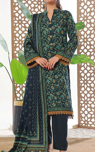 Vs Textile Dark Slate Grey Lawn Suit | Pakistani Lawn Dress in USA- Image 1