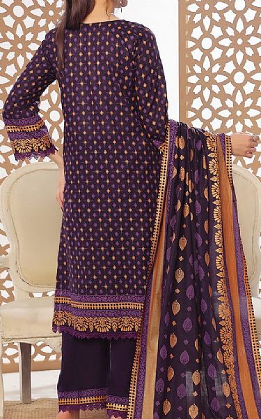 Vs Textile Egg Plant Lawn Suit | Pakistani Lawn Dress in USA- Image 2
