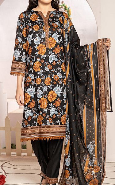 Vs Textile Black Cambric Suit | Pakistani Winter Dresses in USA- Image 1