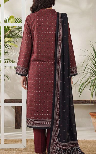 Vs Textile Wine Lawn Suit | Pakistani Lawn Dress in USA- Image 2