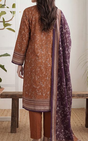 Vs Textile Clay Brown Lawn Suit | Pakistani Lawn Dress in USA- Image 2