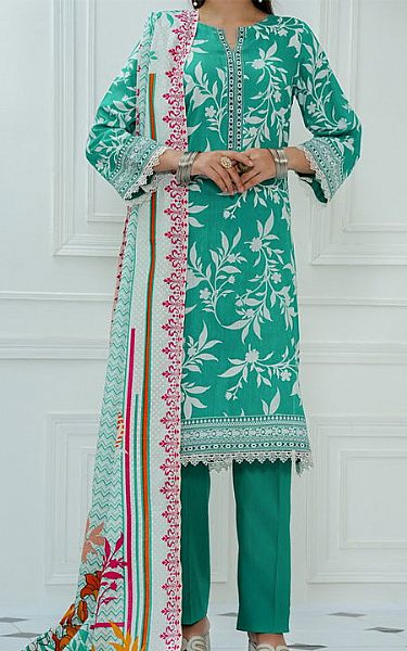 Vs Textile Aqua Lawn Suit | Pakistani Lawn Dress in USA- Image 1