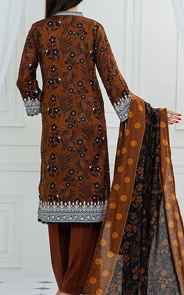 Vs Textile Brown Lawn Suit | Pakistani Lawn Dress in USA- Image 2
