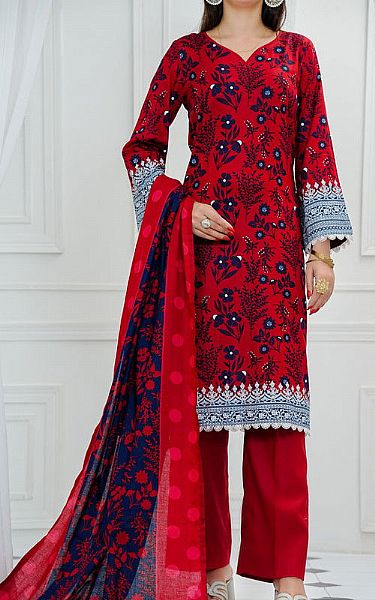 Vs Textile Scarlet Lawn Suit | Pakistani Lawn Dress in USA- Image 1