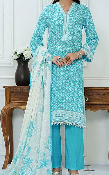 Vs Textile Ice Blue Lawn Suit | Pakistani Lawn Dress in USA- Image 1