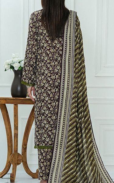 Vs Textile Olive/Purple Lawn Suit | Pakistani Lawn Dress in USA- Image 2