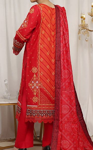 Vs Textile Red Khaddar Suit | Pakistani Winter Dresses in USA- Image 2