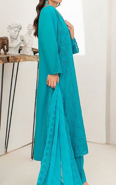 Vs Textile Turquoise Lawn Suit | Pakistani Lawn Dress in USA- Image 2