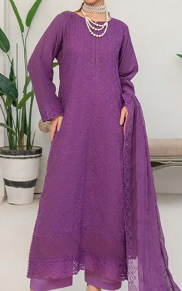Vs Textile Violet Lawn Suit | Pakistani Lawn Dress in USA- Image 1