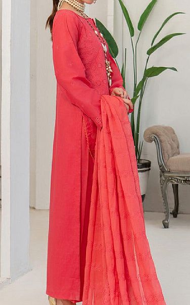 Vs Textile Pastel Red Lawn Suit | Pakistani Lawn Dress in USA- Image 2