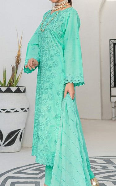 Vs Textile Pearl Aqua Lawn Suit | Pakistani Lawn Dress in USA- Image 2