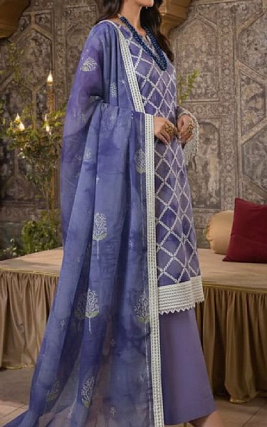 Vs Textile Dusty Purple Lawn Suit | Pakistani Lawn Dress in USA- Image 2