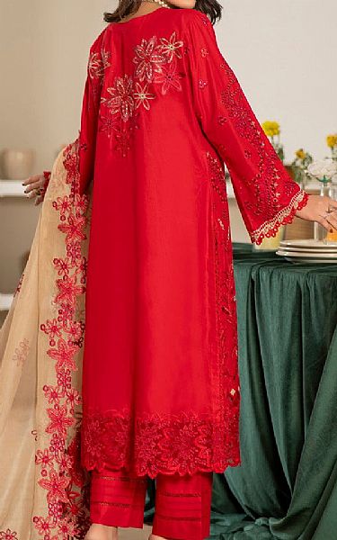 Vs Textile Red Lawn Suit | Pakistani Lawn Dress in USA- Image 2