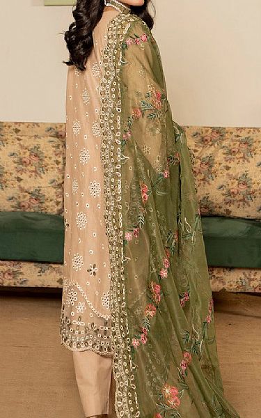 Vs Textile Beige Lawn Suit | Pakistani Lawn Dress in USA- Image 2